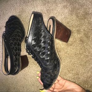 Kensie Black Leather Booties Size 8.5